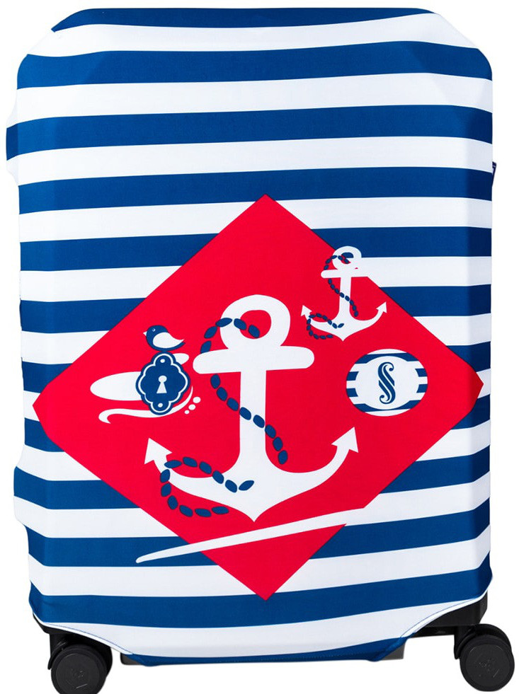 Оригинальный чехол для большого чемодана BG Berlin HUG COVER/Navy Sense 67-73см L, Bg002-02-113-L, синий, фото 1