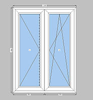 Штульповое окно Rehau-70,двухкамерный пакет,пластиковое окно Рехау-70