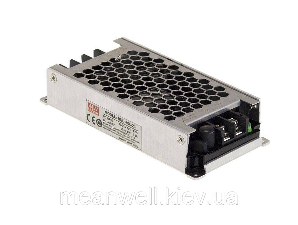 RSD-60H-3.3 Блок живлення Mean Well DC DC перетворювач вхід 40 ~ 160VDC, вихід 3.3 В, 12A, фото 1