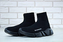 Кросівки чоловічі Balenciaga Knit High-Top Sneakers Black/Black баленсіага чоловічі. ТОП Репліка ААА класу., фото 2