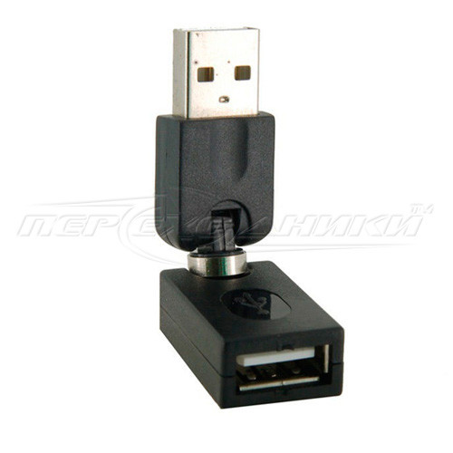 Перехідник USB 2.0 AF - AM, 360 градусів