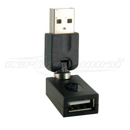 Перехідник USB 2.0 AF - AM, 360 градусів, фото 2
