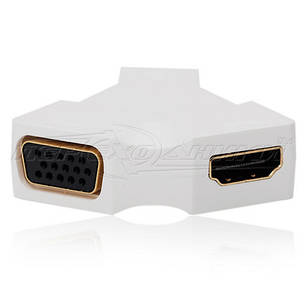 Адаптер Mini DisplayPort (Thunderbolt) to HDMI 4К х 2К + VGA, фото 2