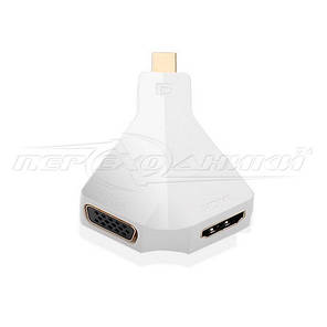 Адаптер Mini DisplayPort (Thunderbolt) to HDMI 4К х 2К + VGA, фото 2