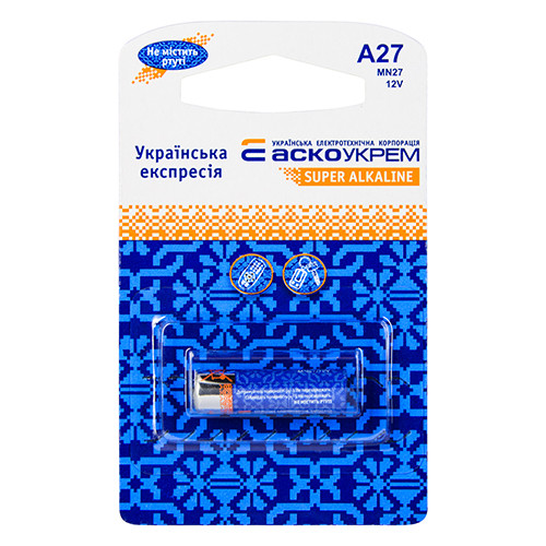 Батарейка АСКО-УКРЕМ A27 MN27