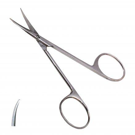 Ножиці очні тупокінцеві вертикально зігнуті за Stevens. Довжина 11,3 см, фото 1