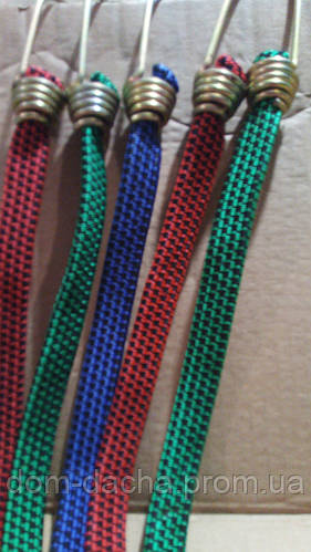 Купить Резинка багажная с крючками 1 м х 20 мм цветная плоская, цена 30 ...