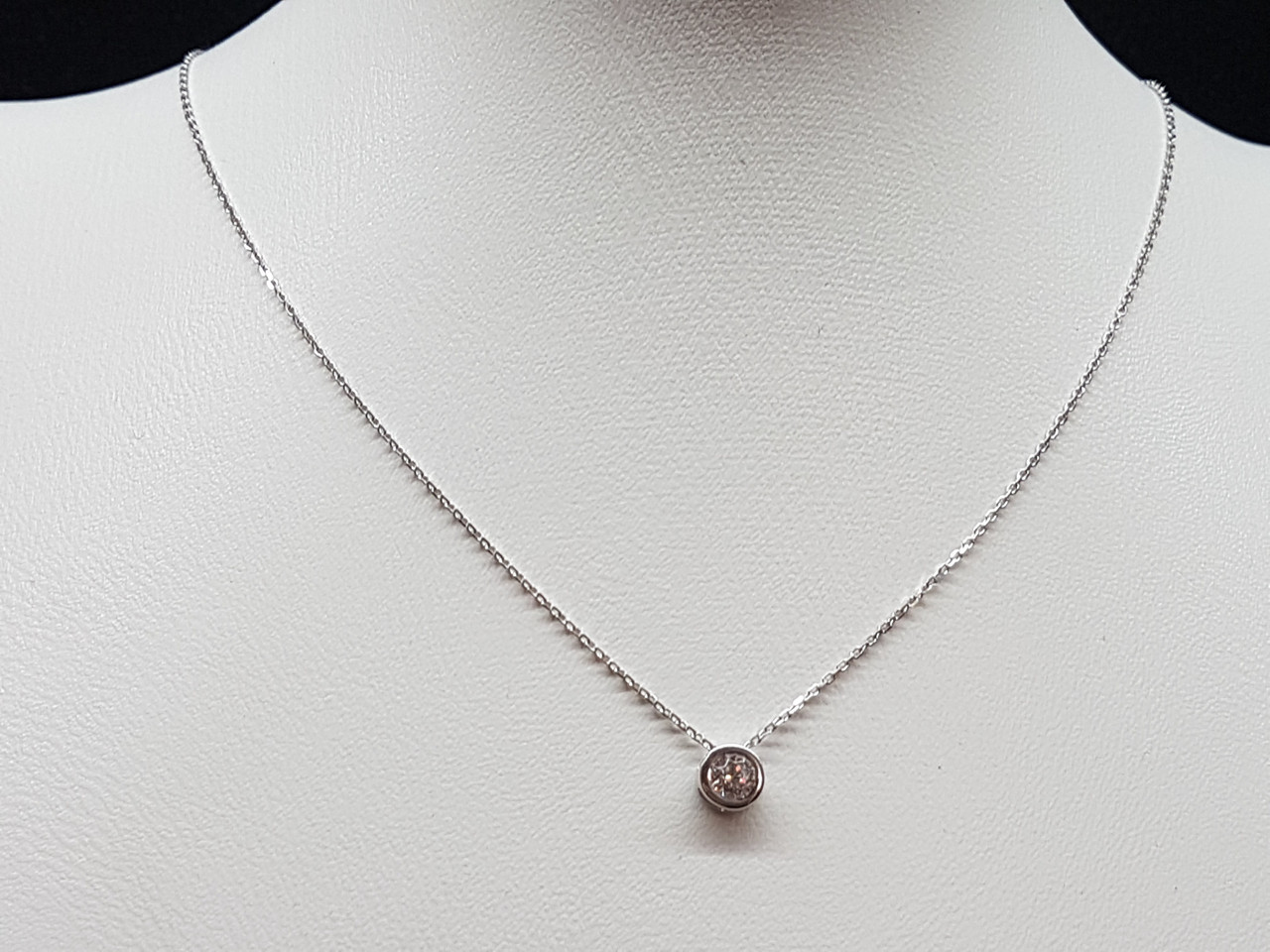 Срібне кольє з фіанітом. Артикул 908-00972 36