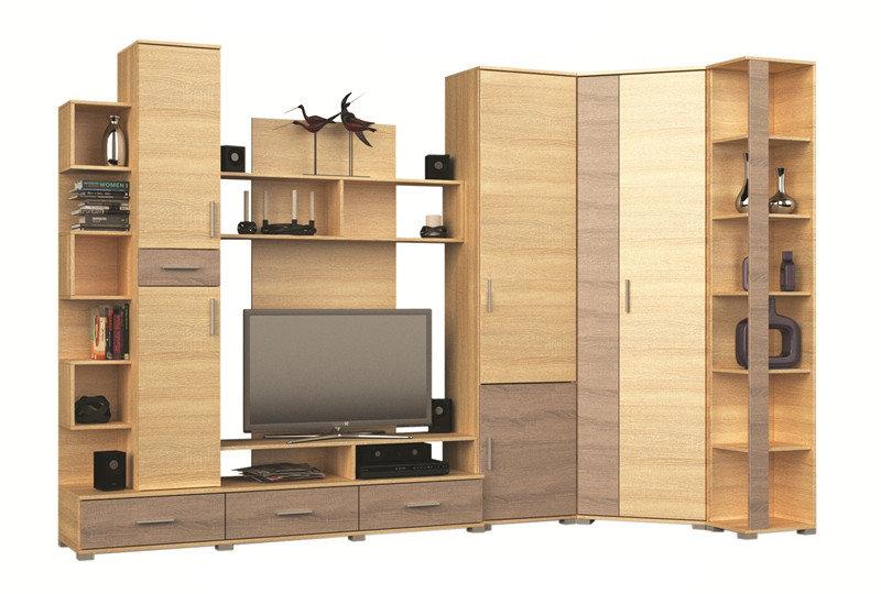 Стенка Бриз+Пенал 15+ШКУ14+Пенал 18 (3100х1100х2100)