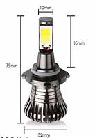 Світлодіодні LED лампи головного світла 9005/9006 (HB3/HB4) White/Yellow COB 3600 Lm 25Watt 6000K/4300K