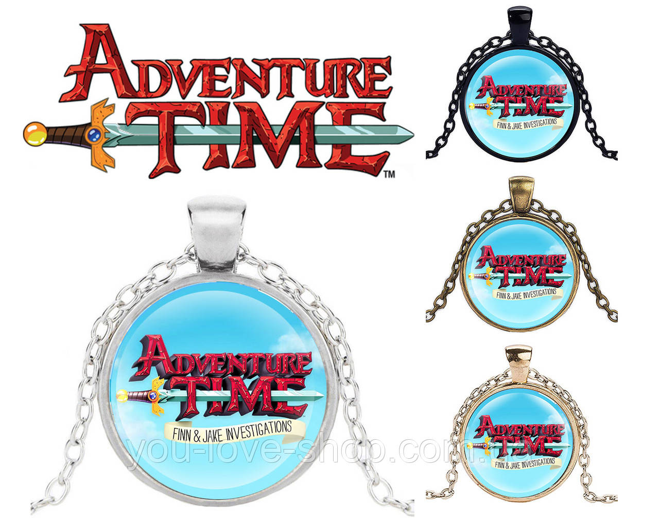 Кулон Adventure time Фінн і Джейк ведуть слідство Час пригод