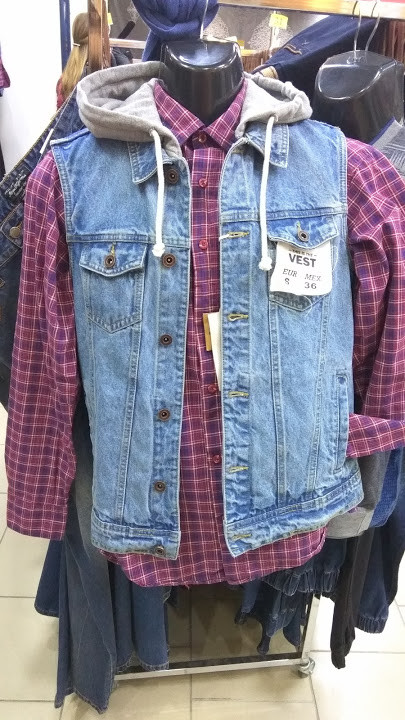 Джинсова Жилетка з капюшоном Pull&Bear, фото 1