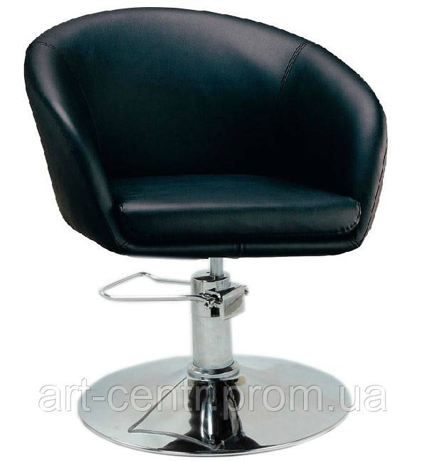 Крісло для перукаря, крісло перукарське чорне (МУРАТ Р чорний) на гідравліці