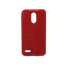 Чохол накладка для LG Stylus 3 M400DY силіконовий 3-в-1, Fashion Case GLITTER, Червоний