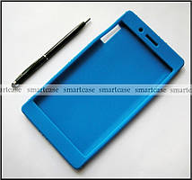 Синій силіконовий чохол бампер Full Cover для Lenovo Tab 3 730X tab 3-730X протиударний м'який