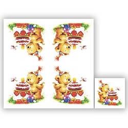 Серветки ТМ "Luxy" 33*33, 3 шари, 18 шт. "Торт для мишки" 1/16