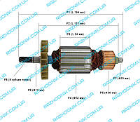 Якорь на дисковую пилу ТЕМП ПД-2150, CRAFT-TEC CX-CS 403B