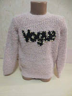 Детский вязаный свитер vogue для девочек розовый 6лет