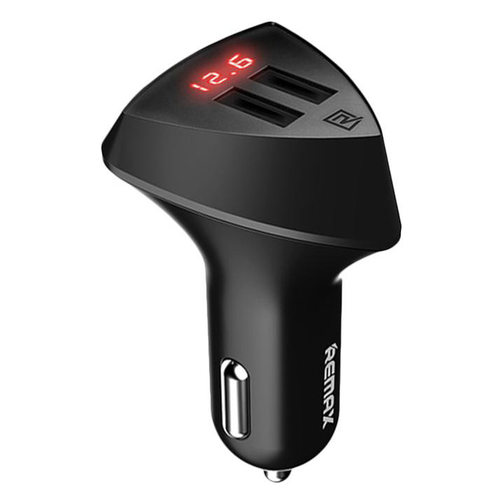 Автомобільний зарядний пристрій Remax Aliens RCC-208 2*LCD USB (Black)
