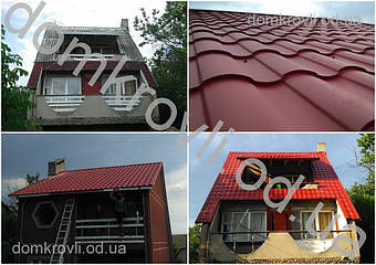 Монтаж металлочерепицы Valensia. 