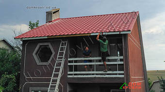 Монтаж металлочерепицы Valensia. 