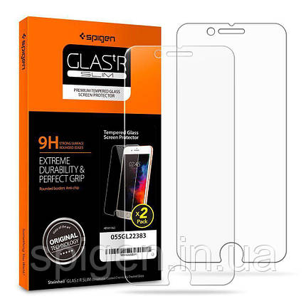Захисне скло Spigen для iPhone 8 Plus SLIM HD (2шт), фото 1
