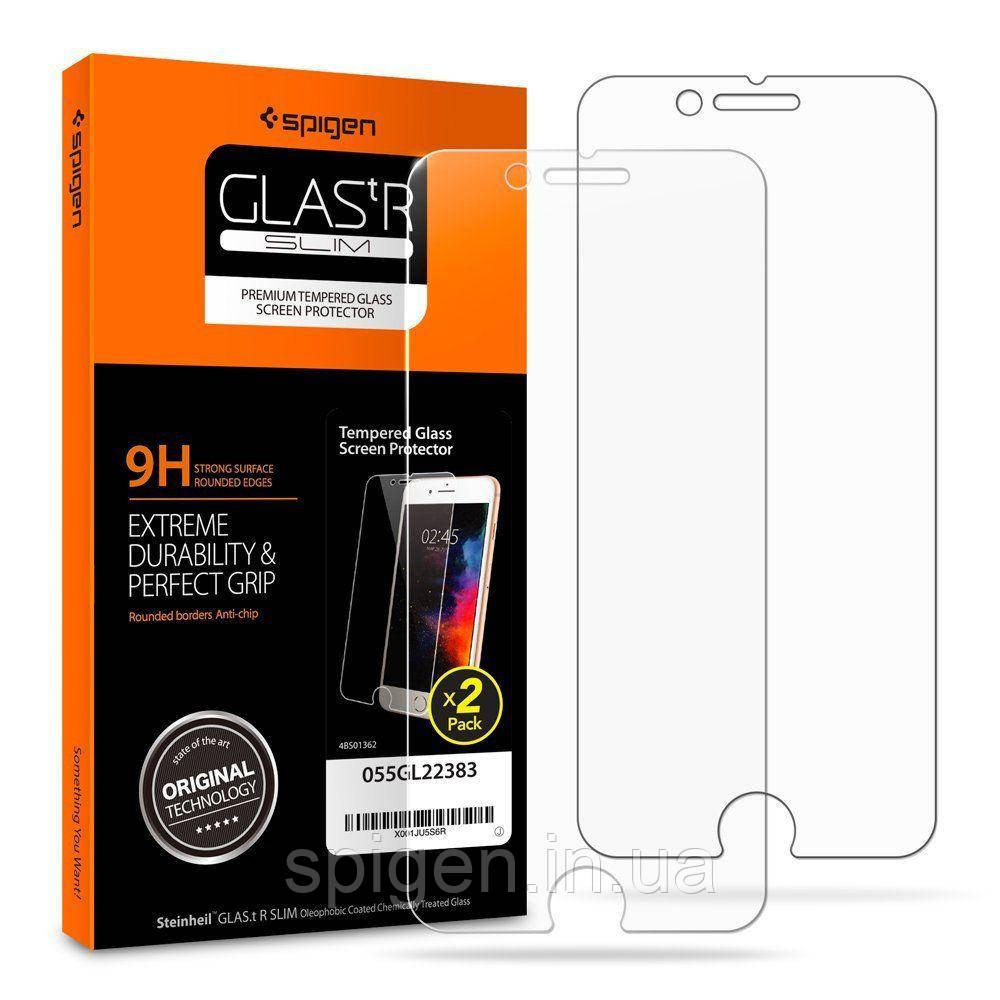 Захисне скло Spigen для iPhone 8 Plus SLIM HD (2шт)
