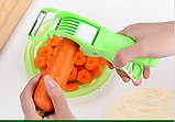 Овочерізка Slicer Multi Cutter Peeler з неіржавкої сталі 5 шарів, фото 3
