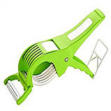 Овочерізка Slicer Multi Cutter Peeler з неіржавкої сталі 5 шарів, фото 5