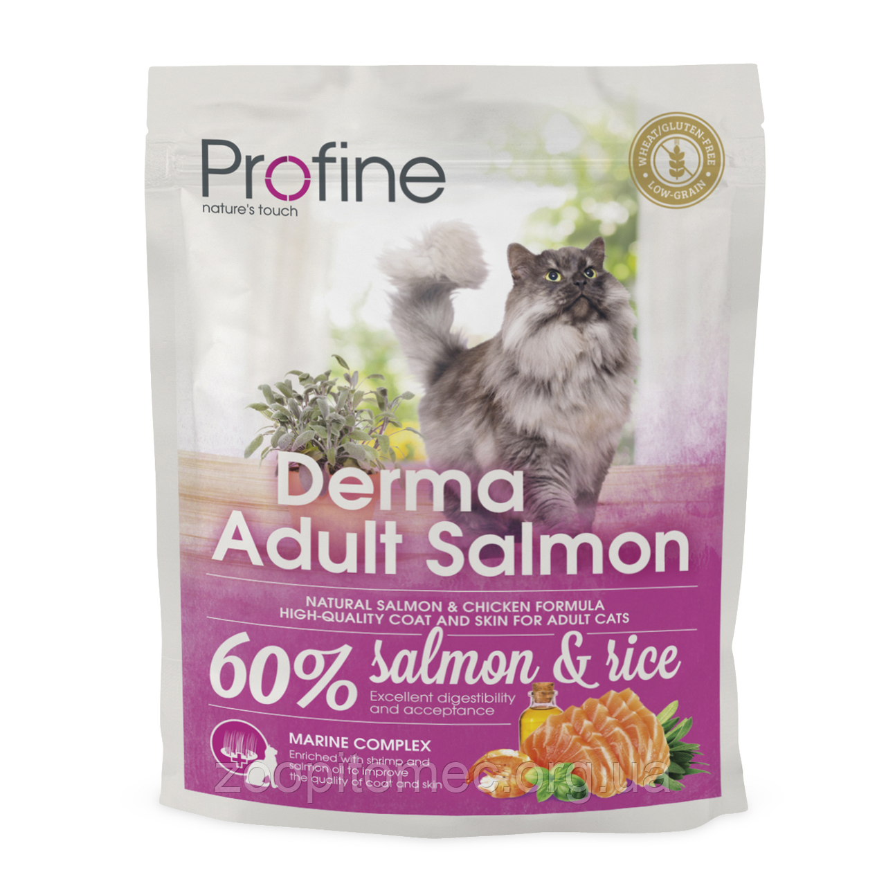Profine (Профайн) Cat Derma Корм для довгошерстих кішок із лососем, 2 кг