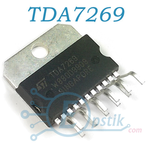 TDA7269, Двоканальний стерео підсилювач, 2х14Вт, Multiwatt11
