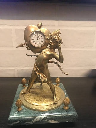 Кабінетні годинник Купідон поч. ХХ-го століття, фото 2