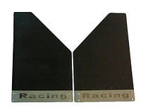 Брызговики Racing Малые Черные + накладки из нержавейки 2шт