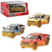 Машинка «Kinsmart» "Ford F-150 SVT Raptor Super Crew Muddy" KT 5365 WY
