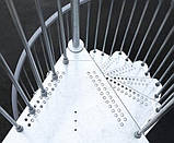 Гвинтові оцинкована сходи Fontanot Steel Zink D140, фото 4
