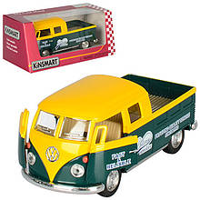 Машинка «Kinsmart» KT5396W "1963 Volkswagen Bus Double Cab Pickup" (служба доставки)