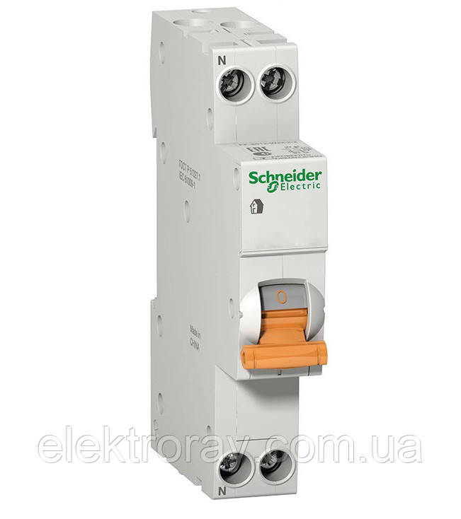 Дифавтомат АД63К 1P+N 20А 30 мА Schneider Electric