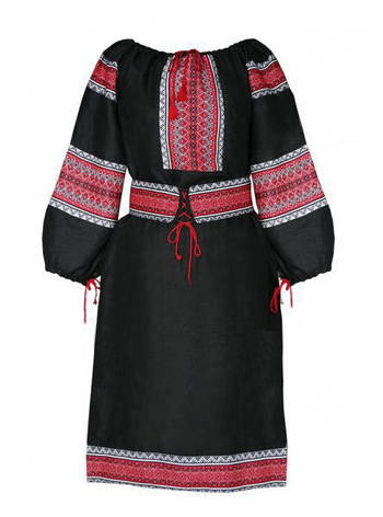 Вышитое платье,лен, фото 2