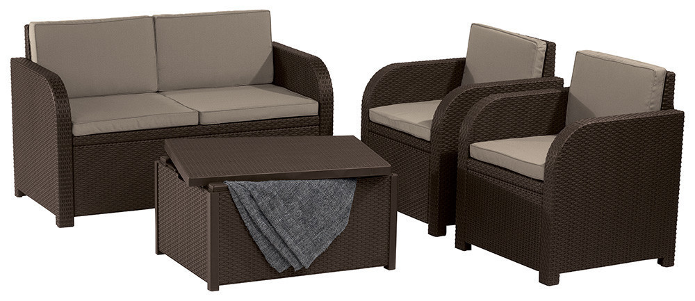 Комплект садових меблів Modena set, коричневий