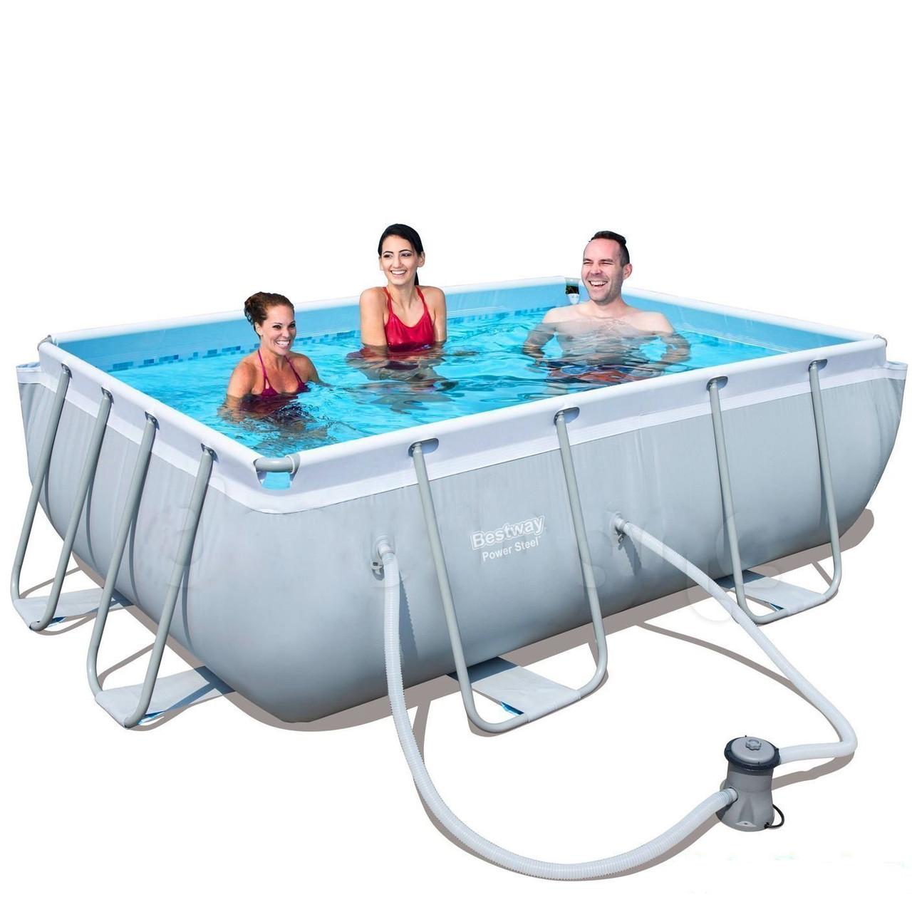 Каркасний басейн Bestway Збірний Power Steel Rectangular Frame 282х196х84 см Басейн прямокутний