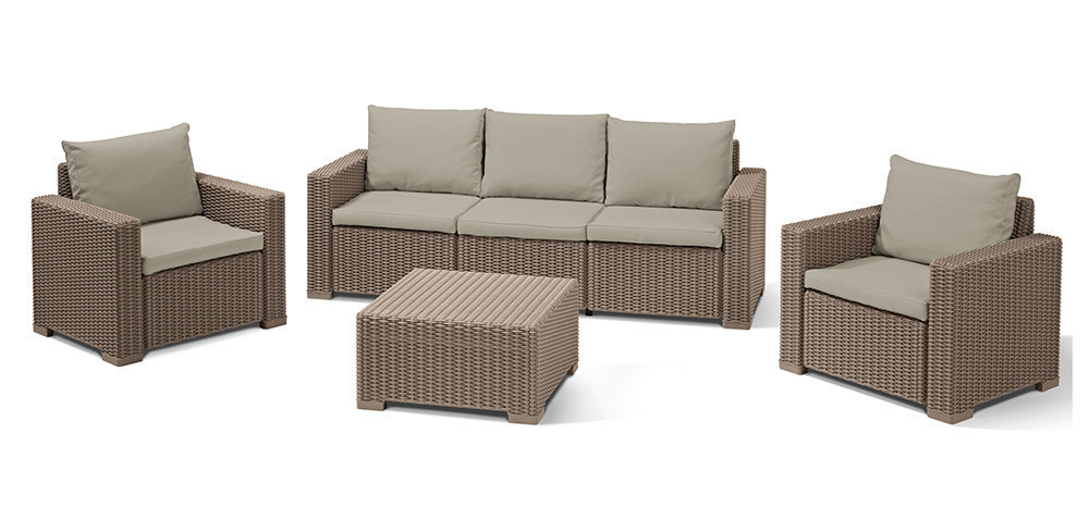 Комплект садових меблів California 3 seater, беж
