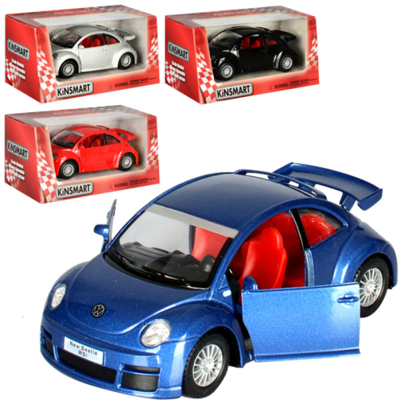 Машинка Фольксваген New Beetle Rsi "Kinsmart" KT 5058 W, метал, інер-я, 12 см, відчиняються двері