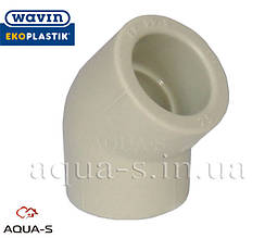 Косинець розтрубний Wavin Ekoplastik DN 25х45° (Чехія) SKO02545RCT