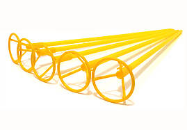 Палички тримачі для кульок фольгованих жовті 40 см (50 шт.)