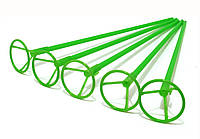 Палочки держатели для шариков фольгированных зелёные 40 см. (50 шт.)