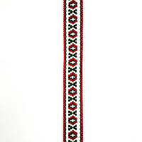 Стрічка обробна з українським орнаментом 23 мм (25м/рулон)