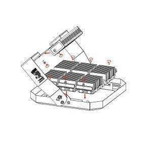 у модульного светодиодного прожектора Maxus Combee Flood 150 W очень просто демонтируются светодиодные модули Максус Комби Флуд