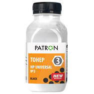 Тонер (Л) HP Універсальний №3 (120г) PATRON LJ P/1005/1006/1505/2014/2015/4014/4015/LBP/3010/, фото 1