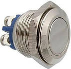 Кнопка антивандальна 16 мм без фіксації, 220V, виведення під гвинт