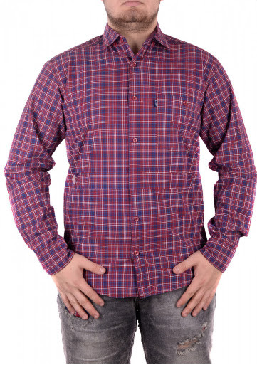Сорочка чоловіча клітина Туреччина 100% бавовна, фото 1